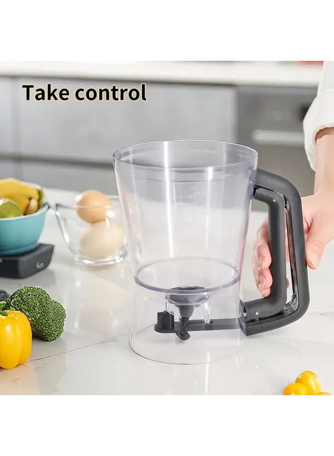 Black Batter Dispenser With Measuring Scale Large Capacity Funnel Cup For Baking - Image 5